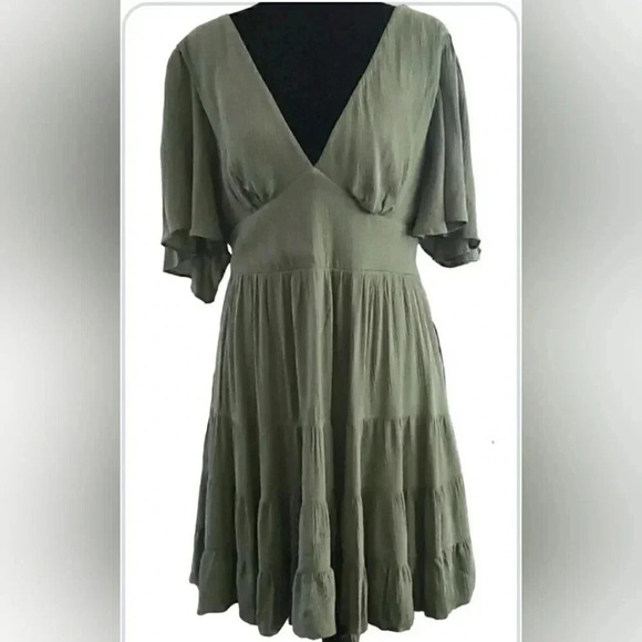 New Boho Cottagecore Fairycore Medium Babydoll Midi Minimalist Dress - Picture 2 of 5